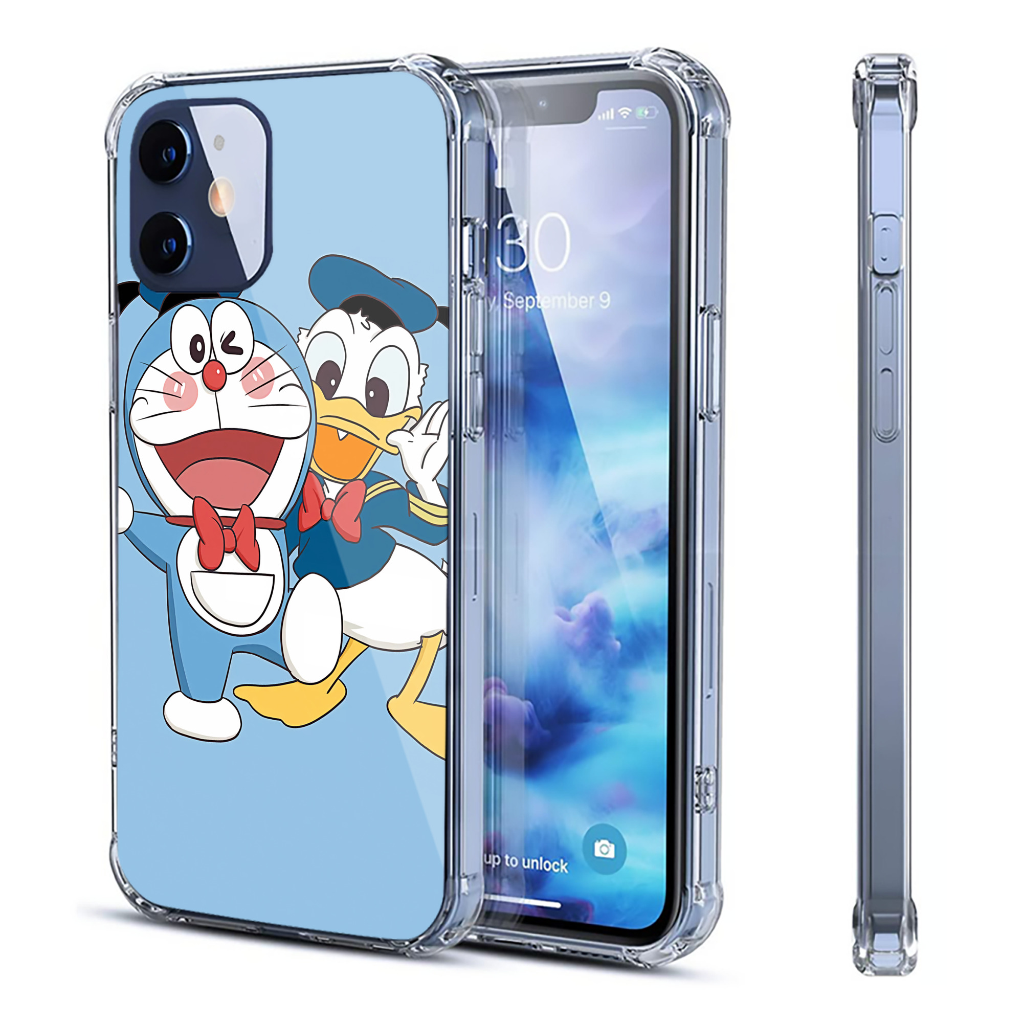 （画像用） ドラえもん Doraemon 【iPhone 12シリーズ対応】透明スマホケース（クリアソフトケース）